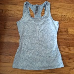 Gymshark Blue Fleur tank top.